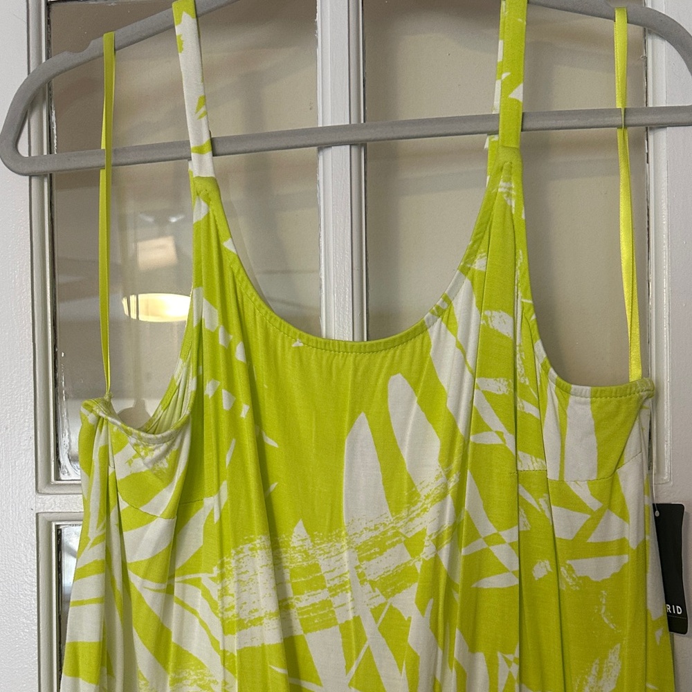 torrid Lime Green & White Print Romper Jumpsuit - Picture 3 of 6